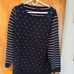 Talbots Women’s Navy Blue Stars and Stripes Sweater Size 3XP